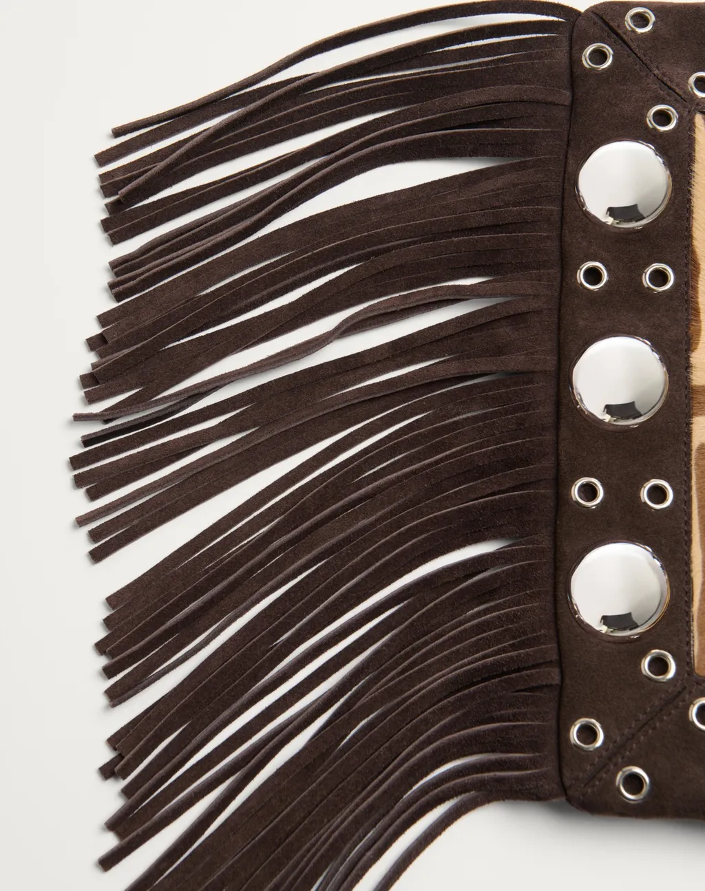 NellcÔTe Shoulder Bag In Animalier Pony Effect Calfskin With Fringes