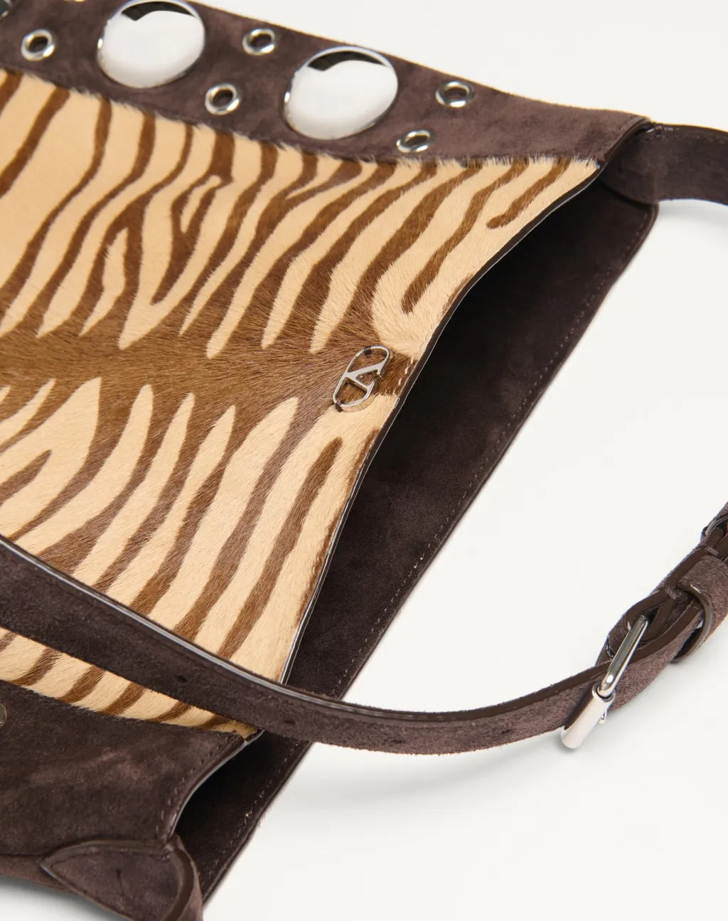 NellcÔTe Shoulder Bag In Animalier Pony Effect Calfskin With Fringes