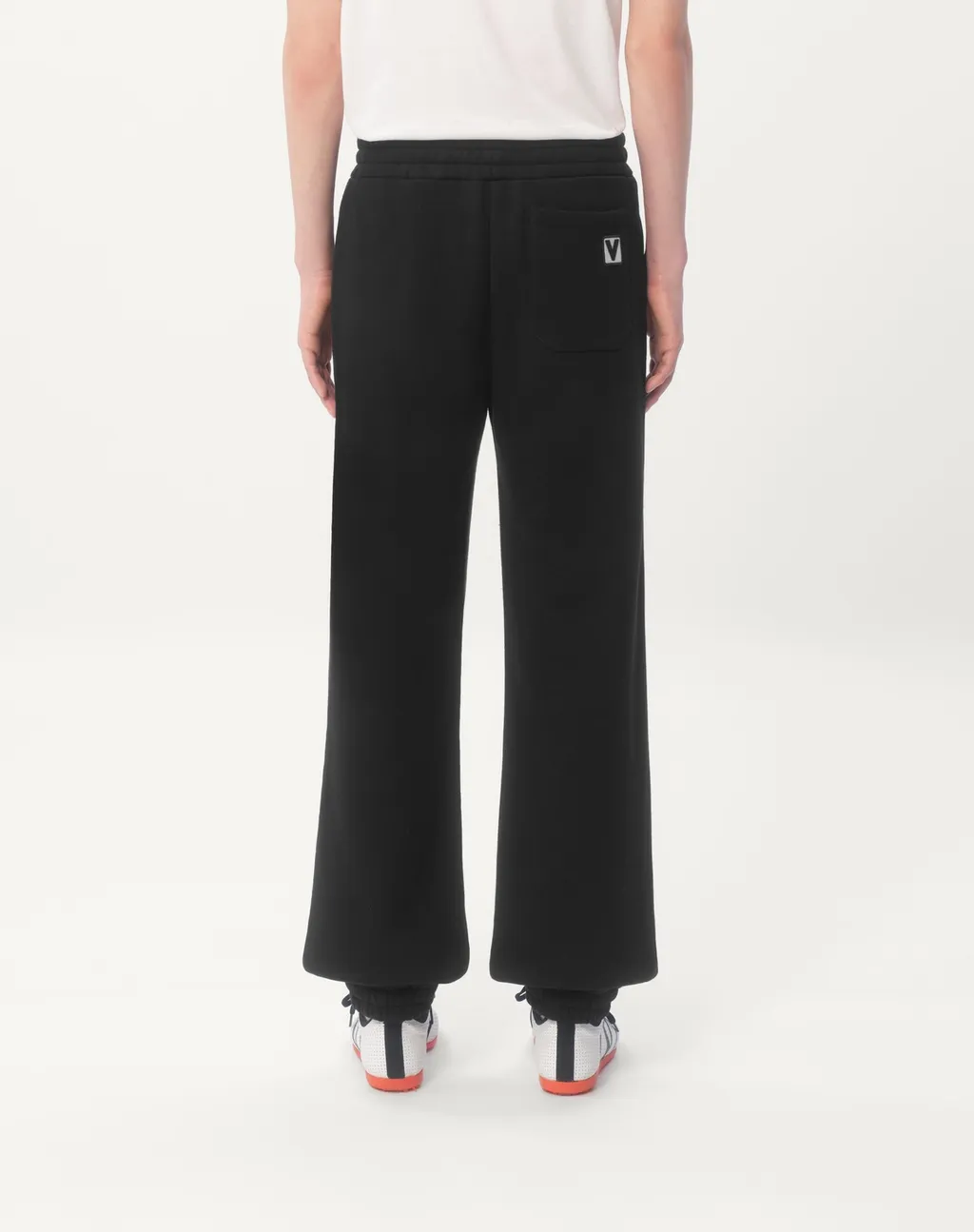Cotton Jogging Trousers With Chez Valentino Patch