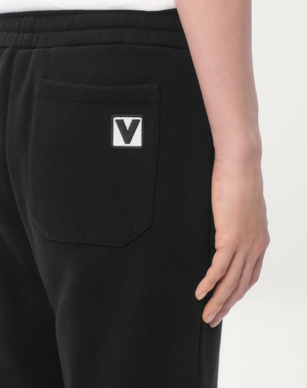 Cotton Jogging Trousers With Chez Valentino Patch