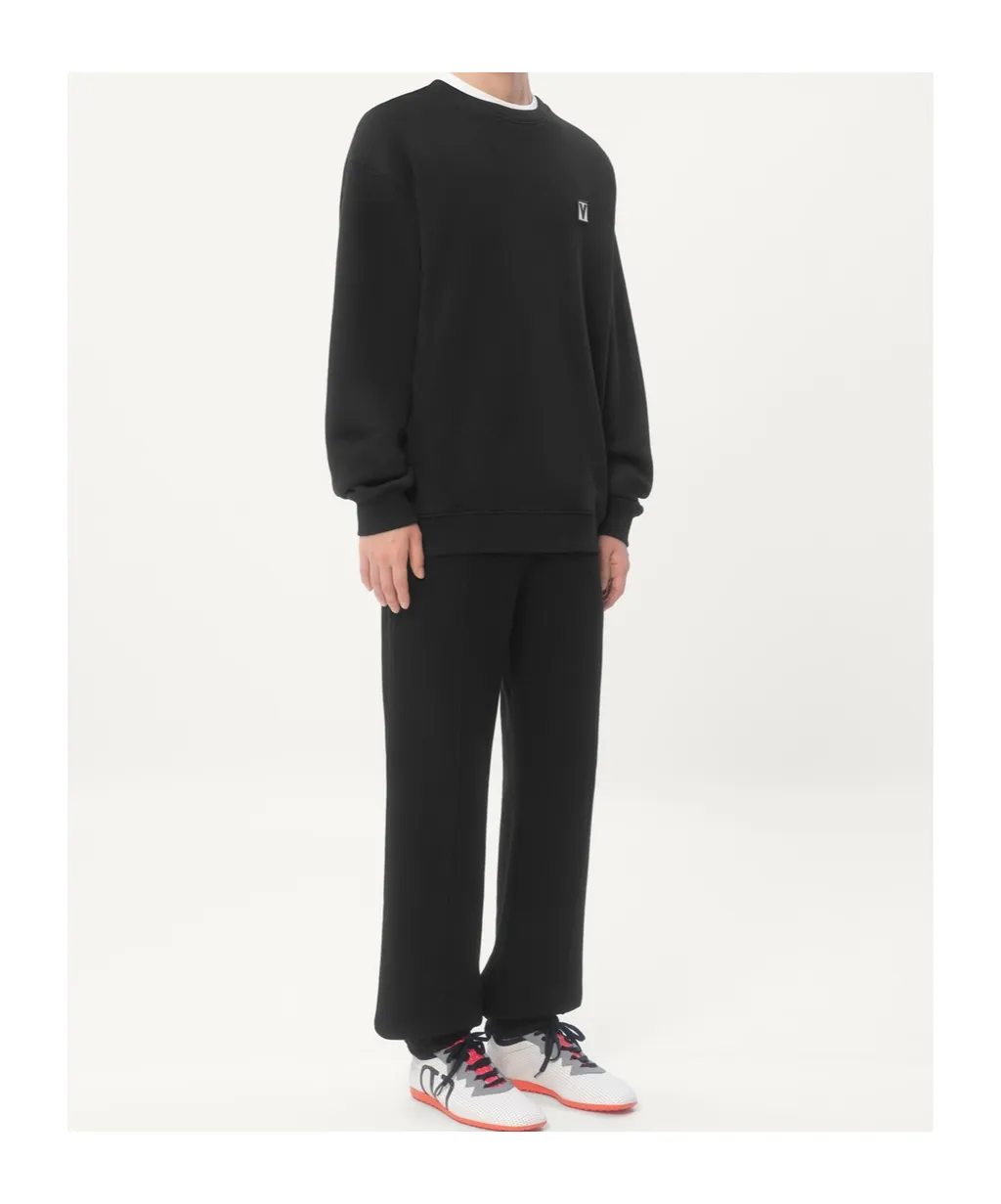 Cotton Jogging Trousers With Chez Valentino Patch