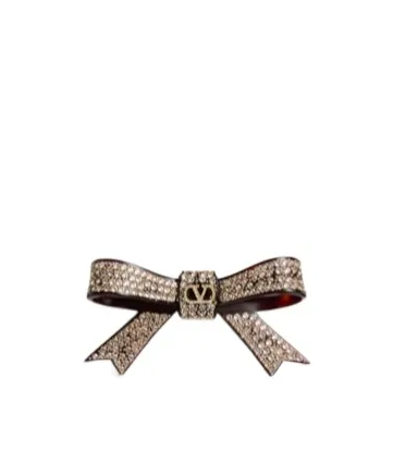 Vlogo Signature Hair Clip In Resin, Metal And Crystals