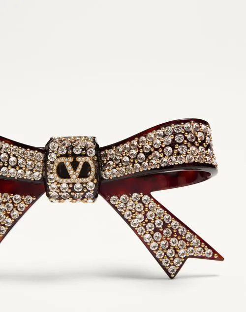 Vlogo Signature Hair Clip In Resin, Metal And Crystals