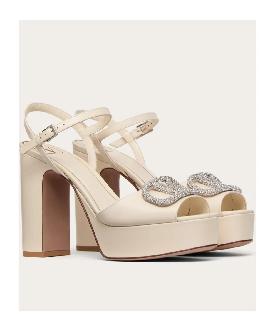 Sandals With V Logo Signature Platform 115Mm