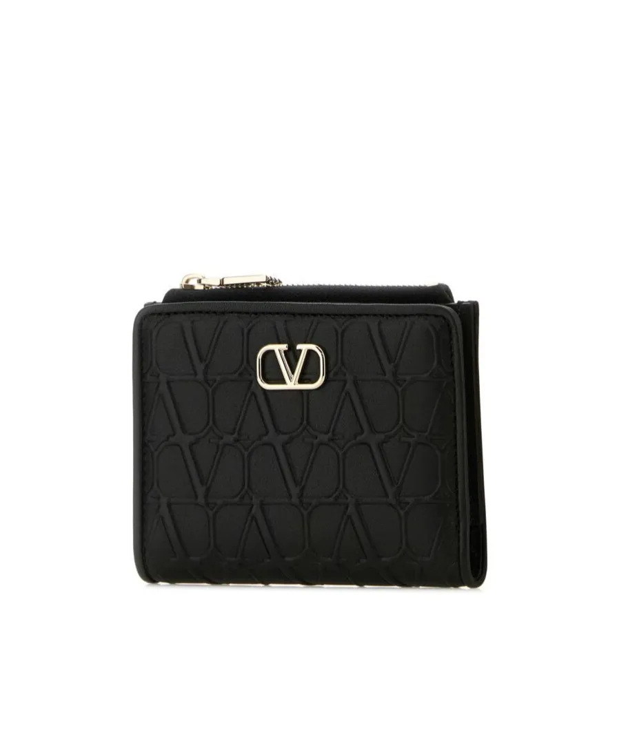 Vlogo Plaque Zip Detailed Wallet