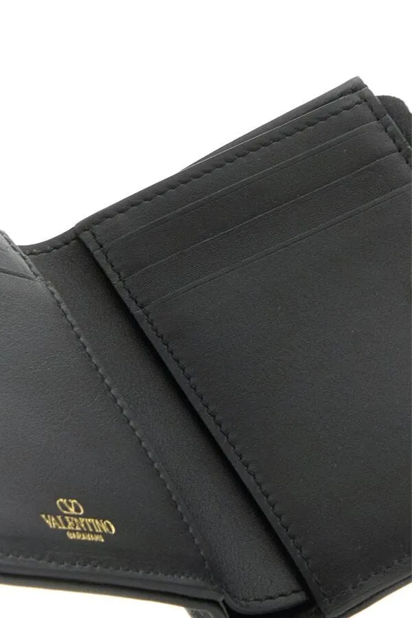 Vlogo Plaque Zip Detailed Wallet