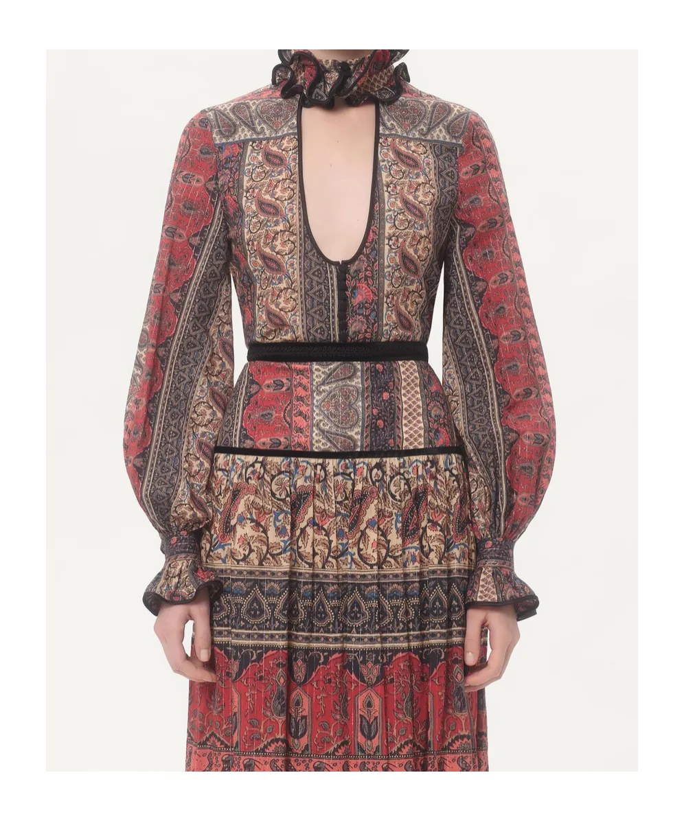 Voyage Imaginaire-Printed Ruffled Shirt