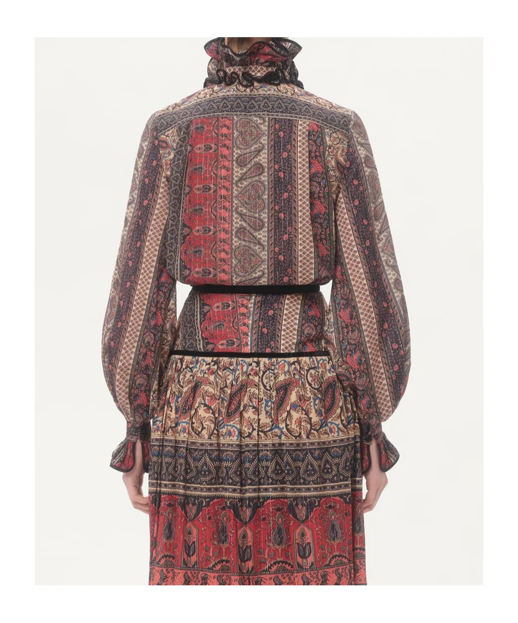 Voyage Imaginaire-Printed Ruffled Shirt