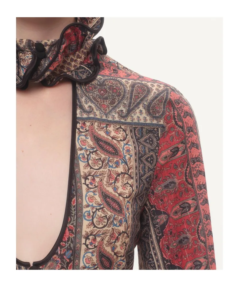 Voyage Imaginaire-Printed Ruffled Shirt