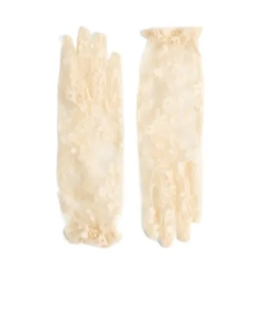Vlogo Plaque Lace Gloves