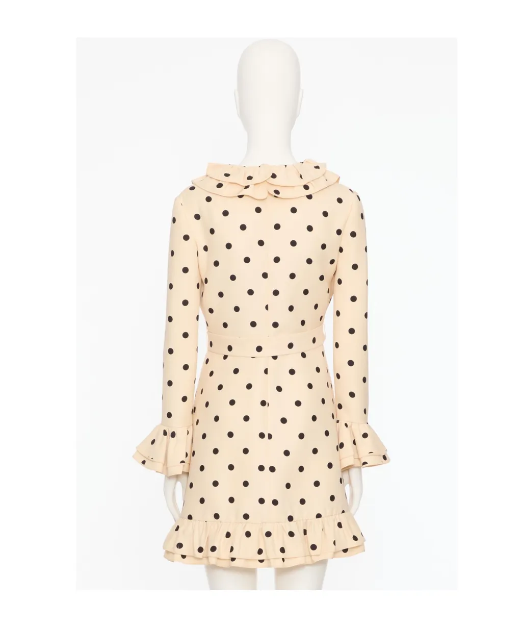 Crepe Couture Short Dress With Pludepois Print