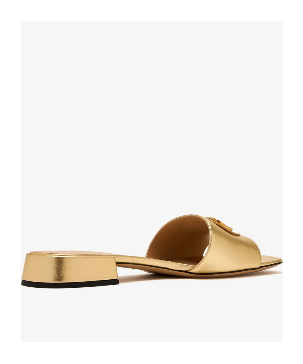 Vlogo Plaque Slip-On Sandals