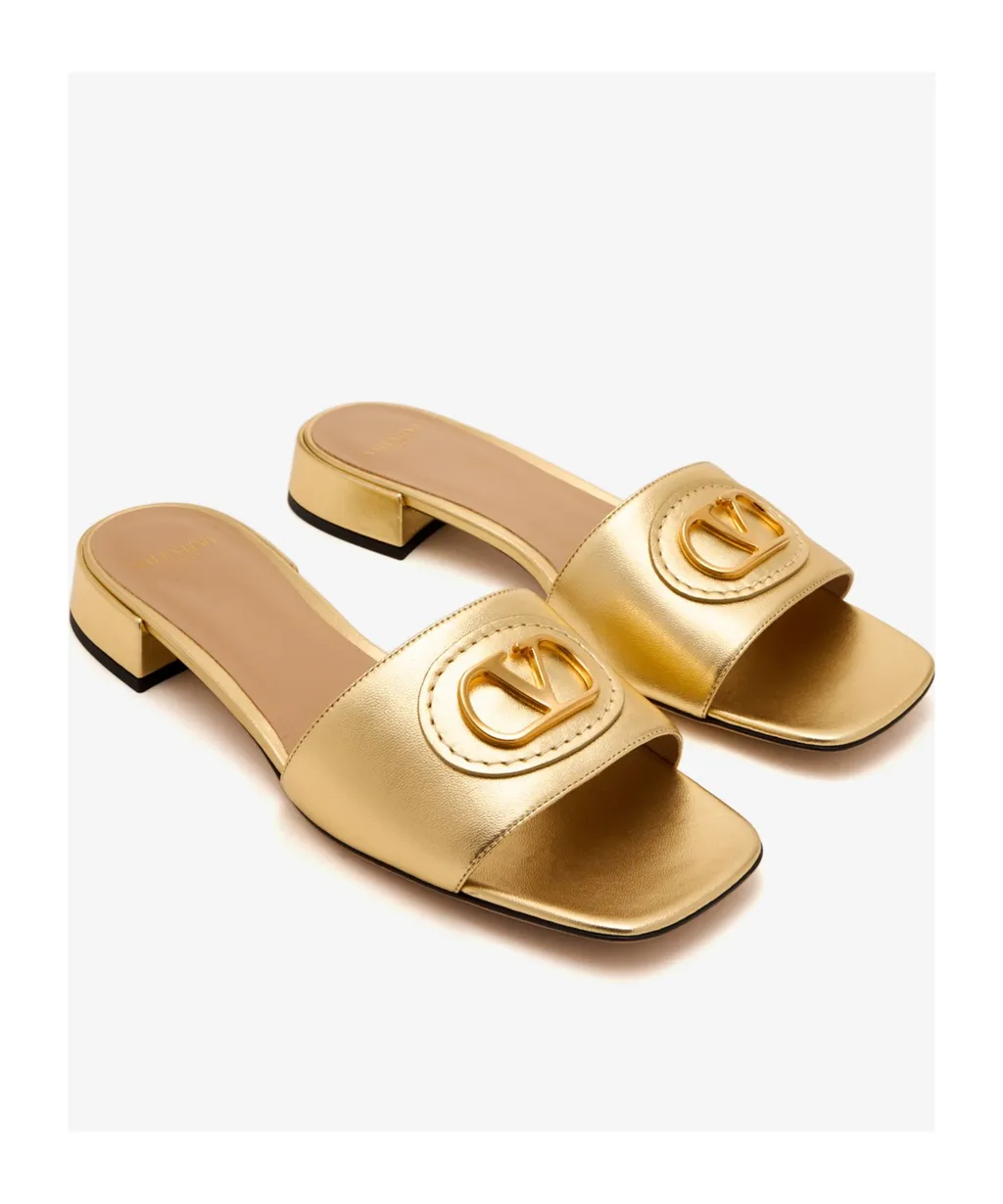 Vlogo Plaque Slip-On Sandals