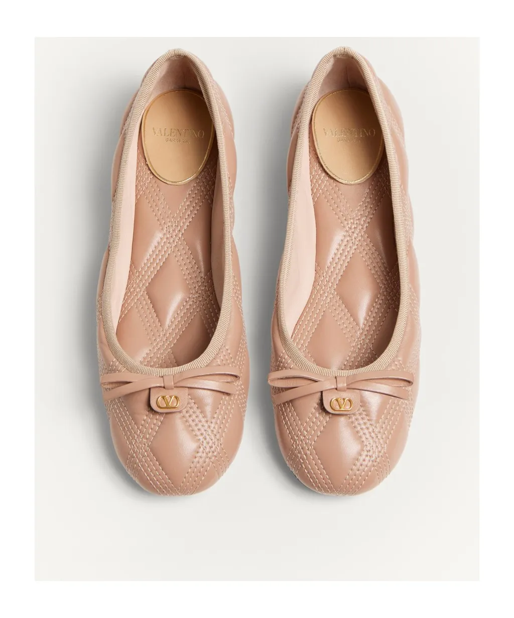 Bow Detailed Slip-On Ballerina Shoes