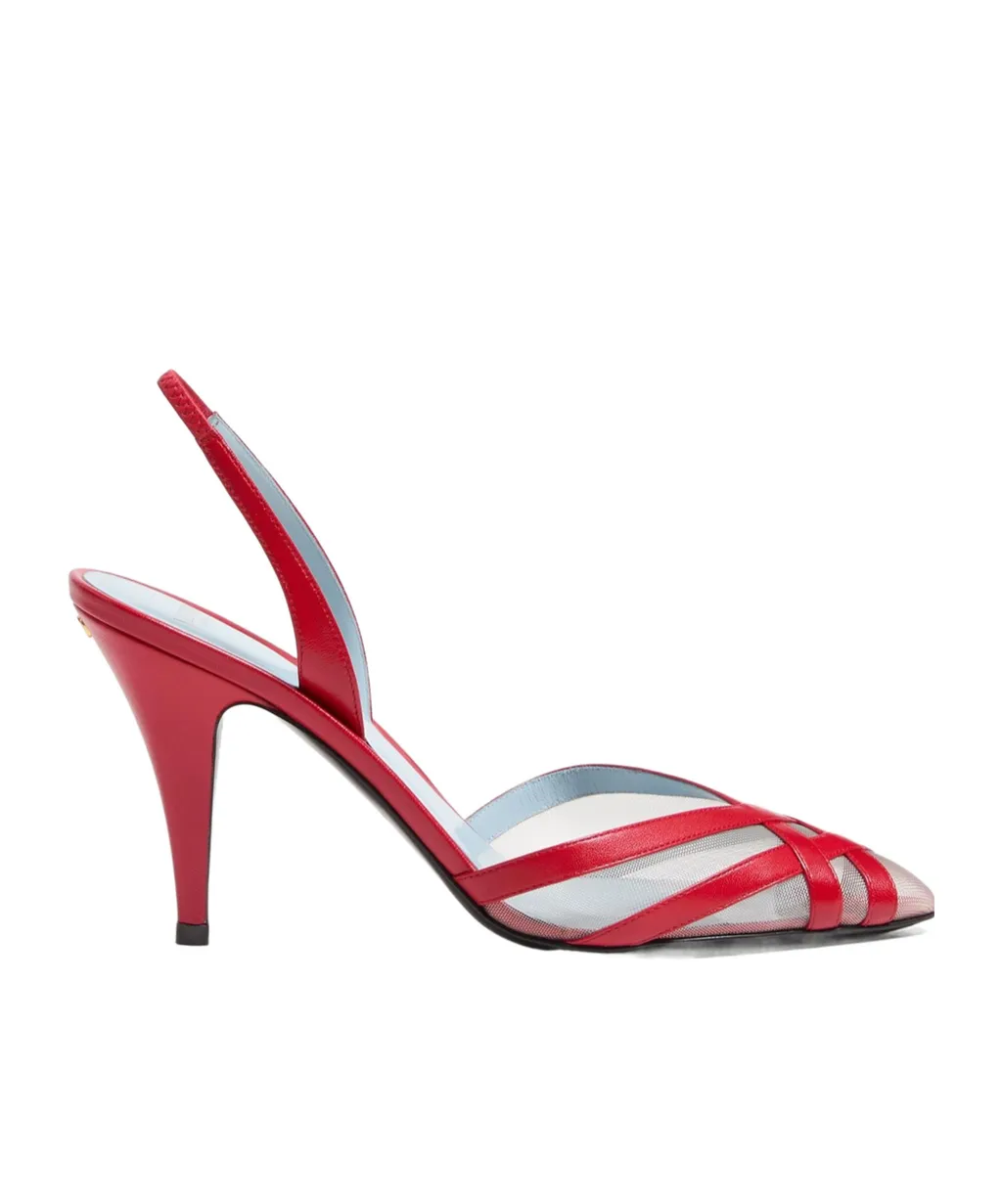 Impudance Pointed Toe Slingback Pumps