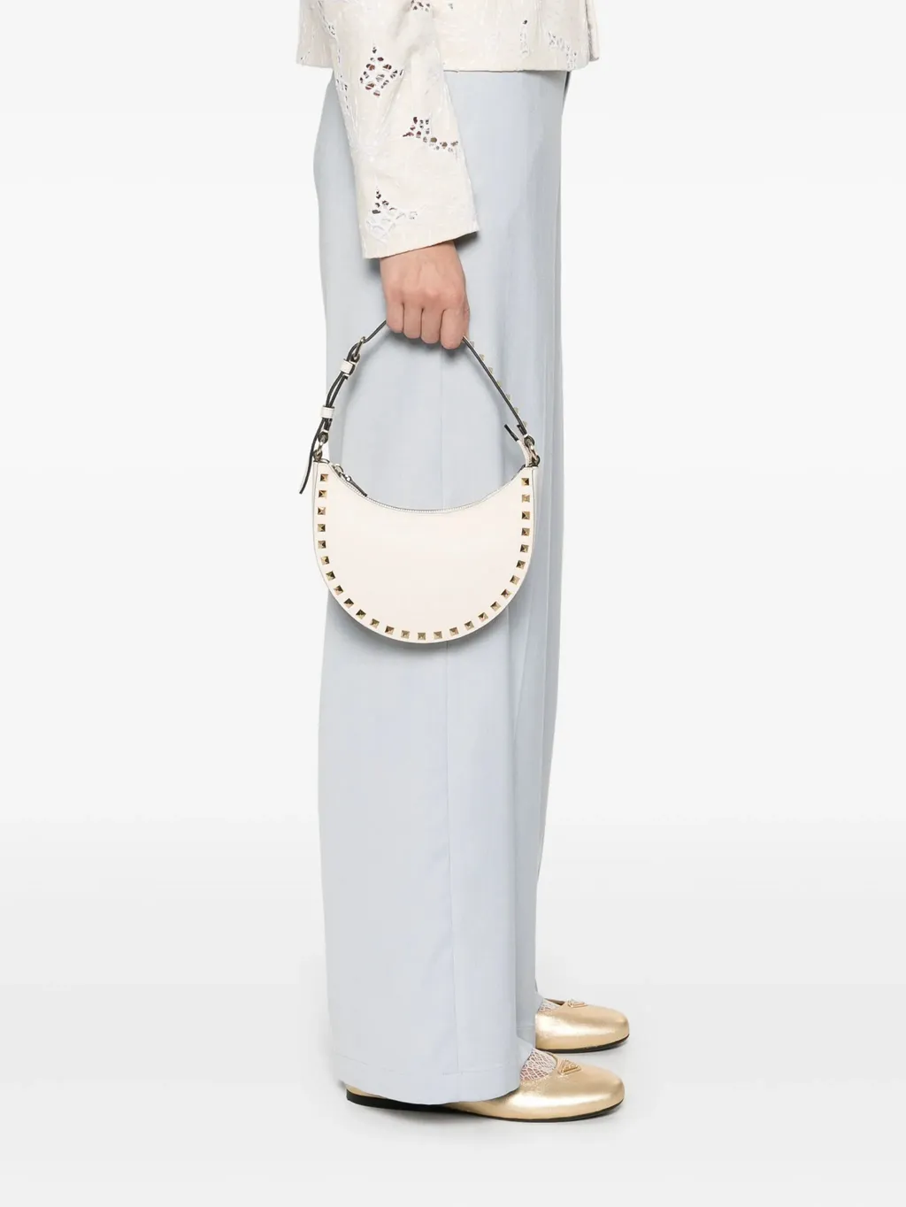 Rockstud Zip-Up Tote Bag