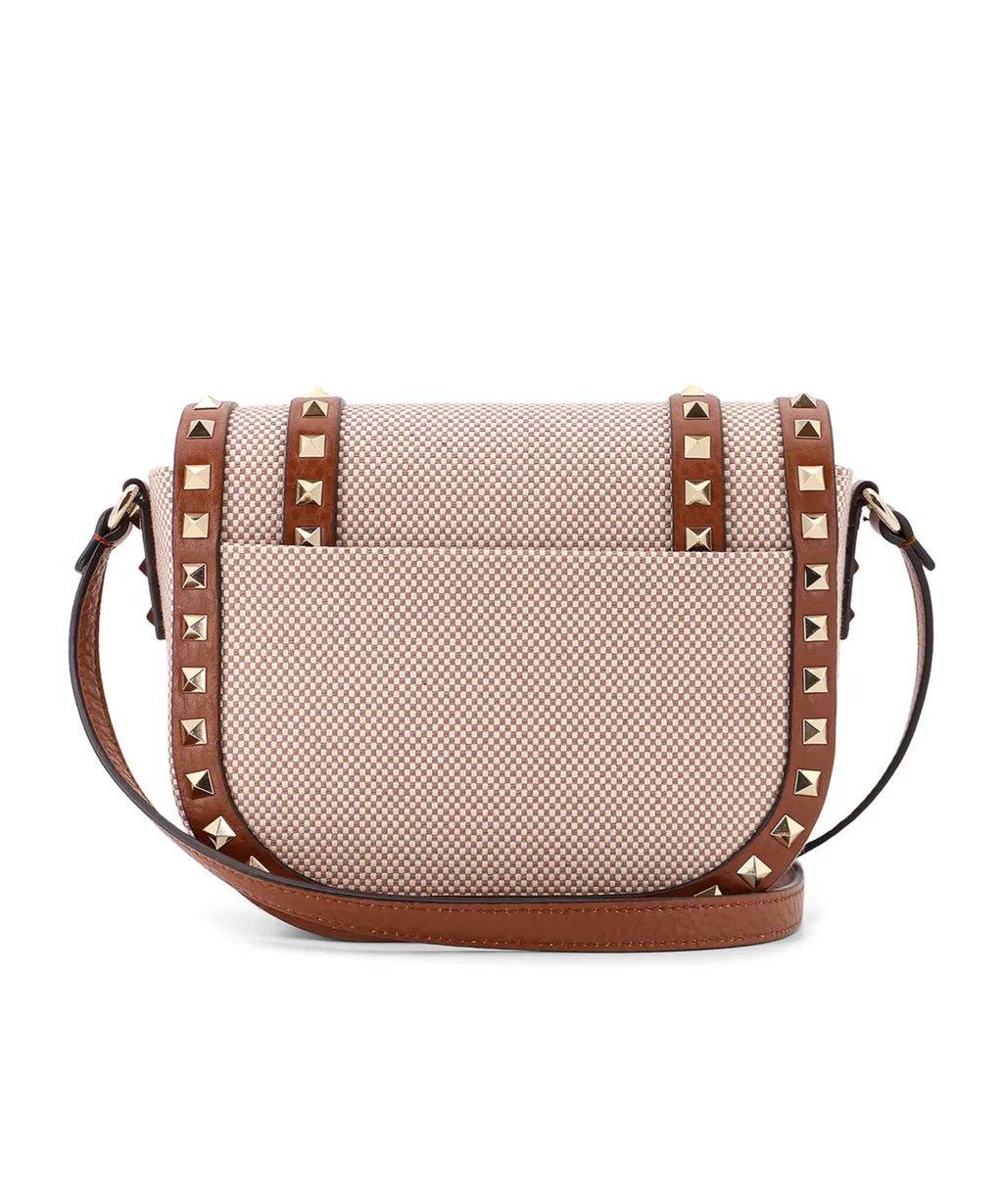 Rockstud Foldover Top Shoulder Bag