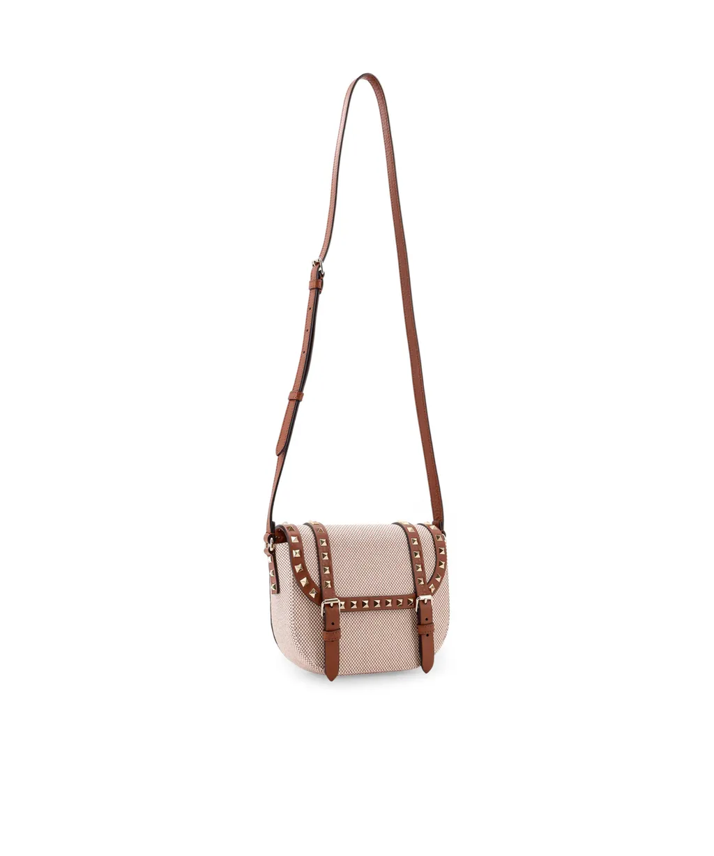 Rockstud Foldover Top Shoulder Bag