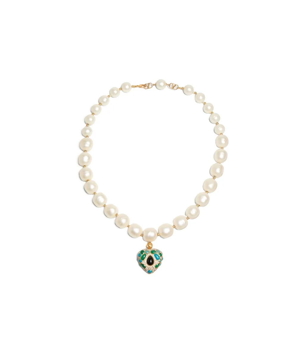 Coeur Royal Necklace In Metal, Resin, Enamel And Swarovski® Crystals