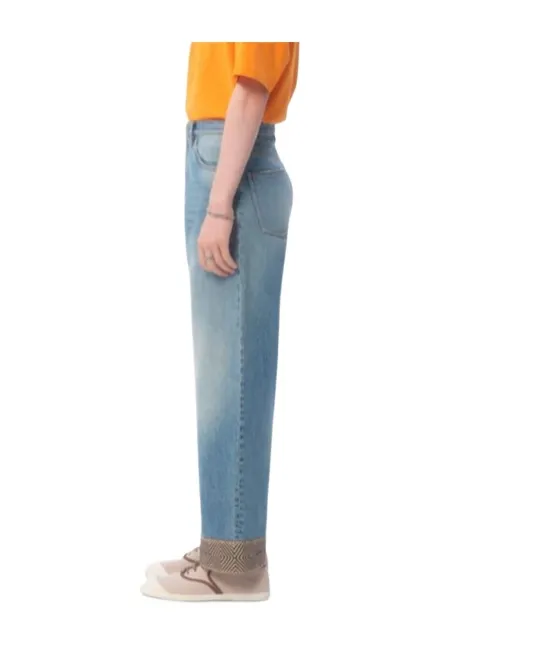 Logo Patch Wide Leg Jeans