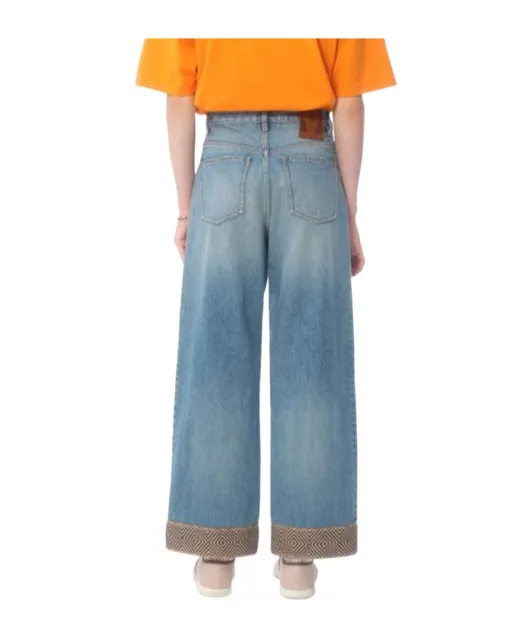 Logo Patch Wide Leg Jeans