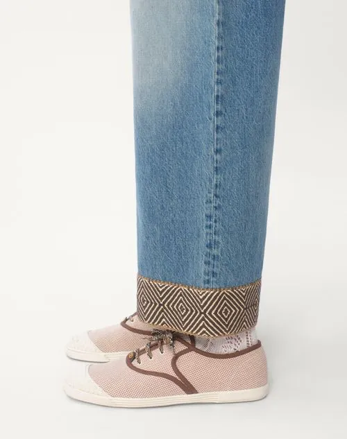 Logo Patch Wide Leg Jeans