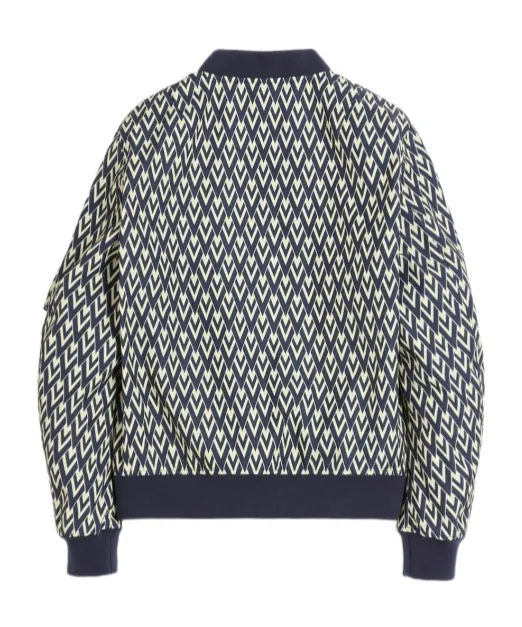 Nylon Bomber Jacket With Toute La V Print
