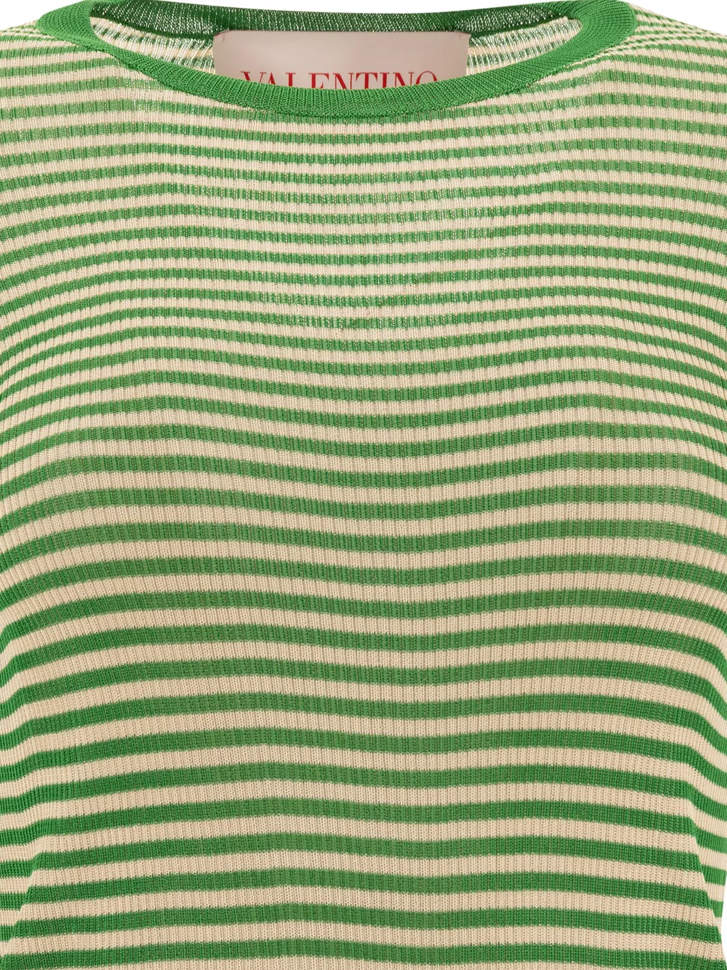 Striped Crewneck Knitted T-Shirt