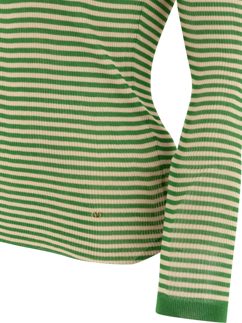 Striped Crewneck Knitted T-Shirt