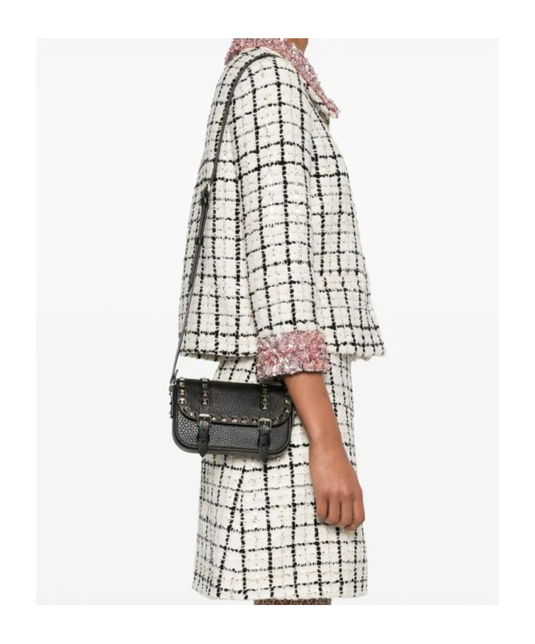 Rockstud Foldover Top Crossbody Bag