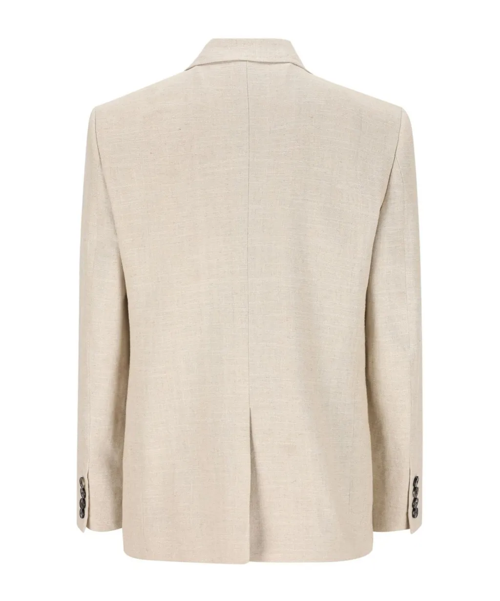 Double-Breasted Long-Sleeved Blazer
