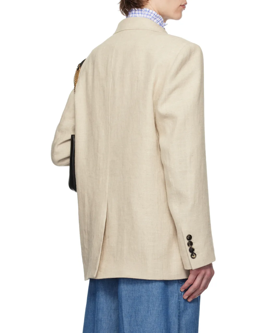 Double-Breasted Long-Sleeved Blazer