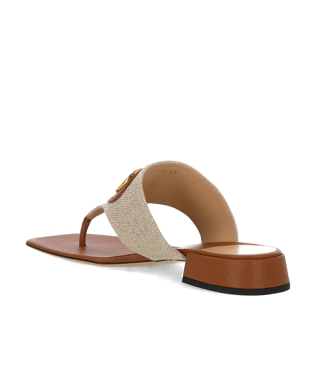 Vlogo Plaque Slip-On Thong Sandals