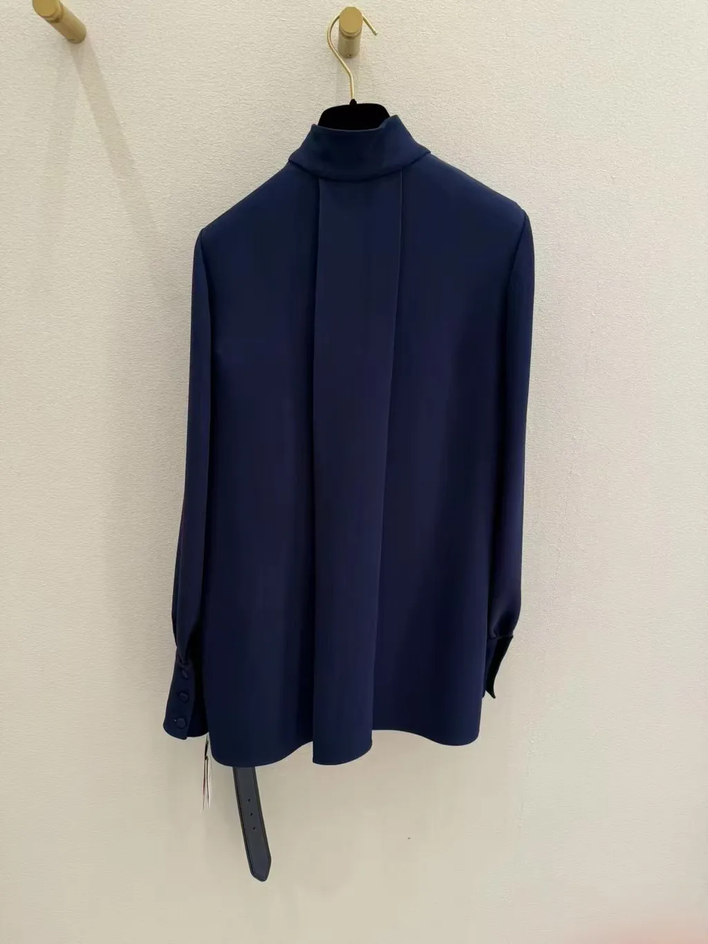 Pleat Detailed Belted Top