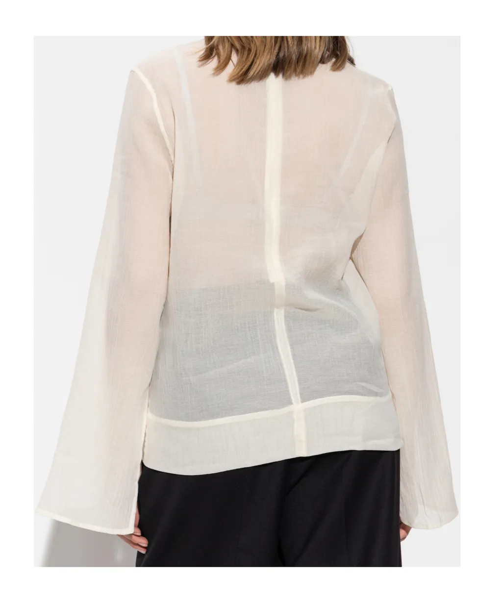High Collar Long Sleeve Top