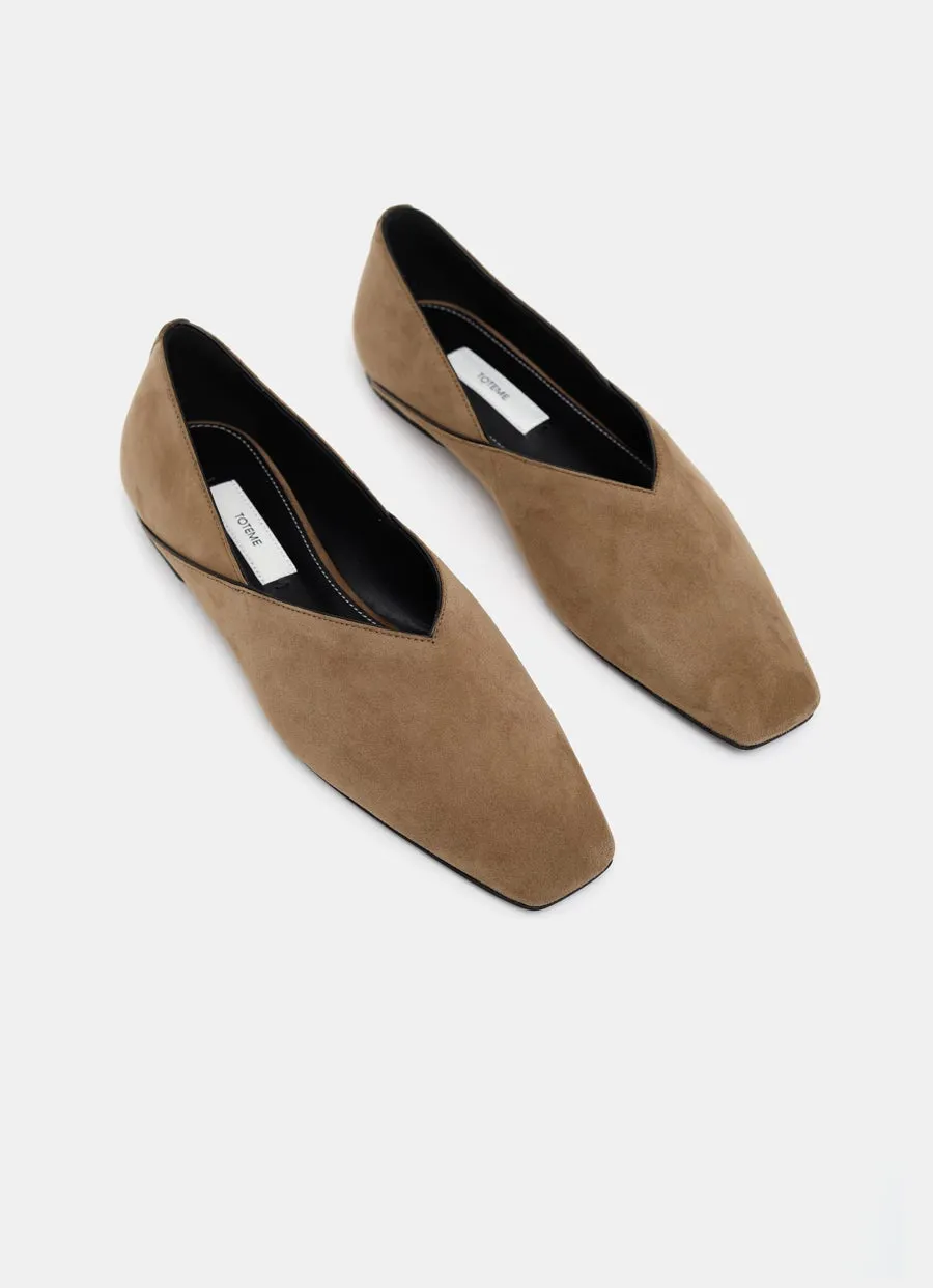 Suede Ballet Flats