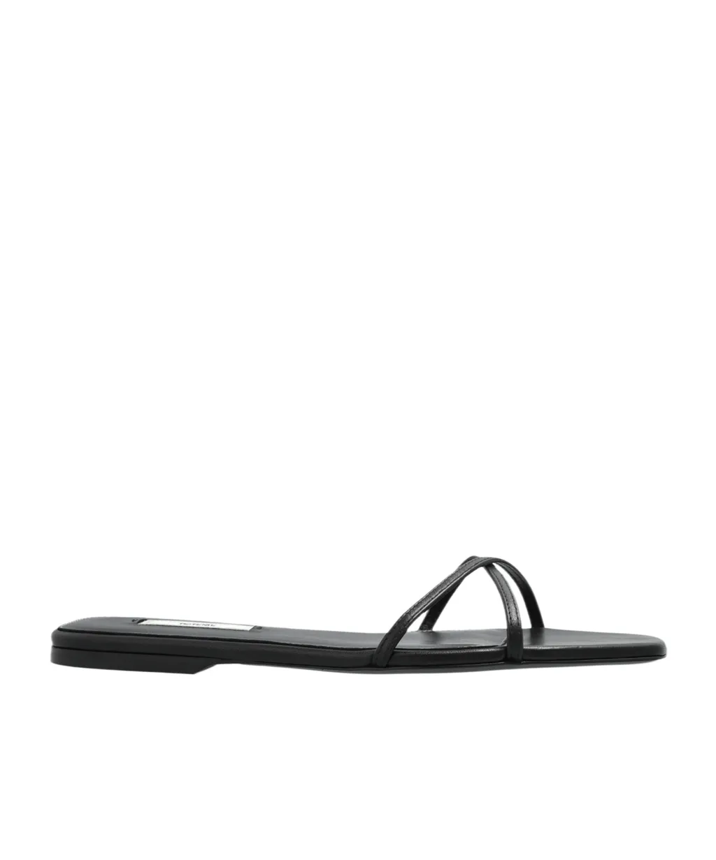 Crossover Strap Square Open Toe Sandals