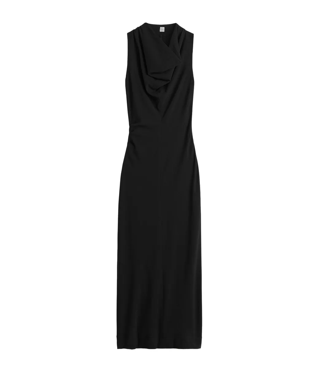 Cowl-Neck Sleeveless Maxi Dress