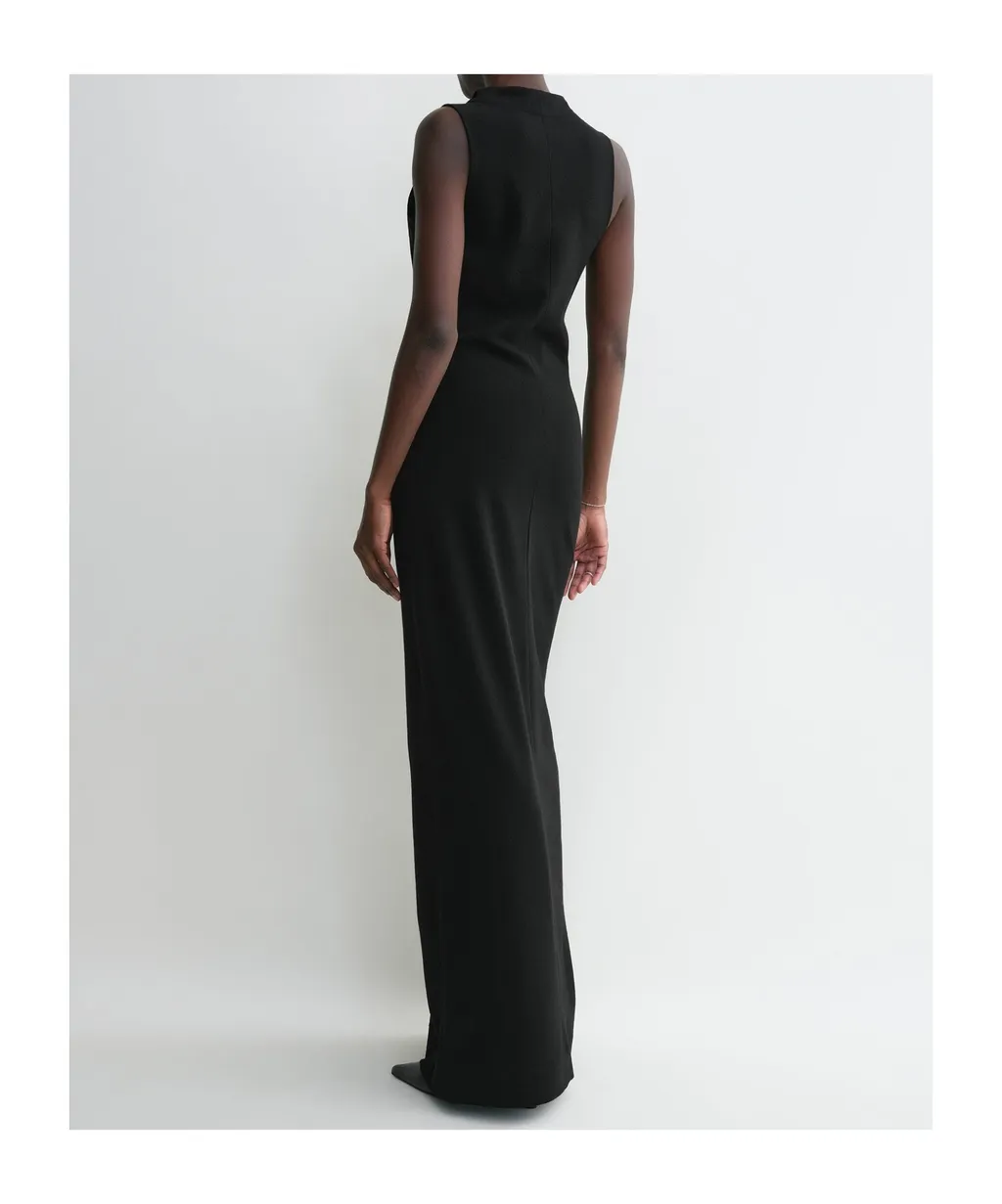 Cowl-Neck Sleeveless Maxi Dress