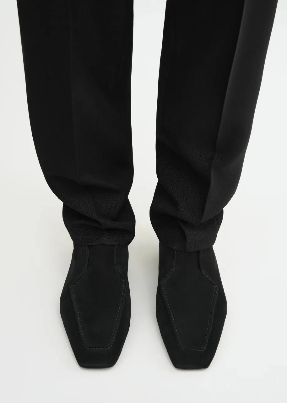 Square-Toed Short Boots