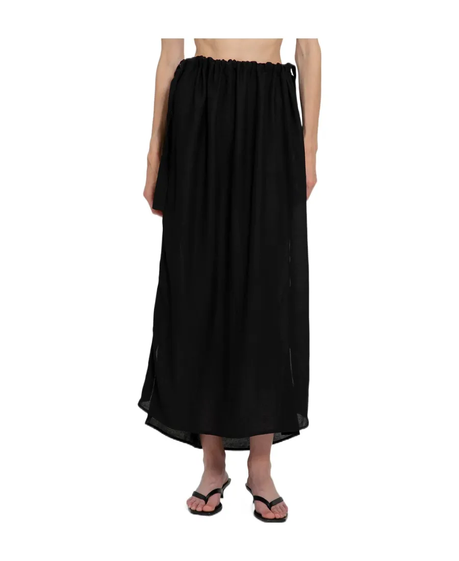 Side Buckle Drawstring Skirt