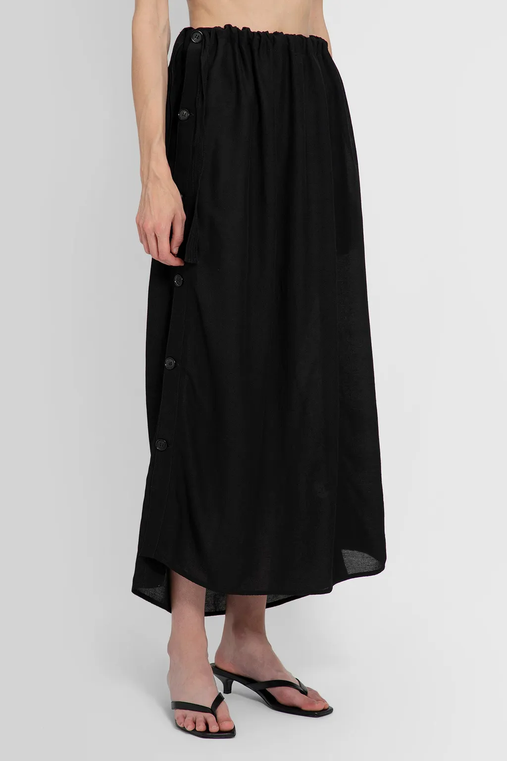 Side Buckle Drawstring Skirt