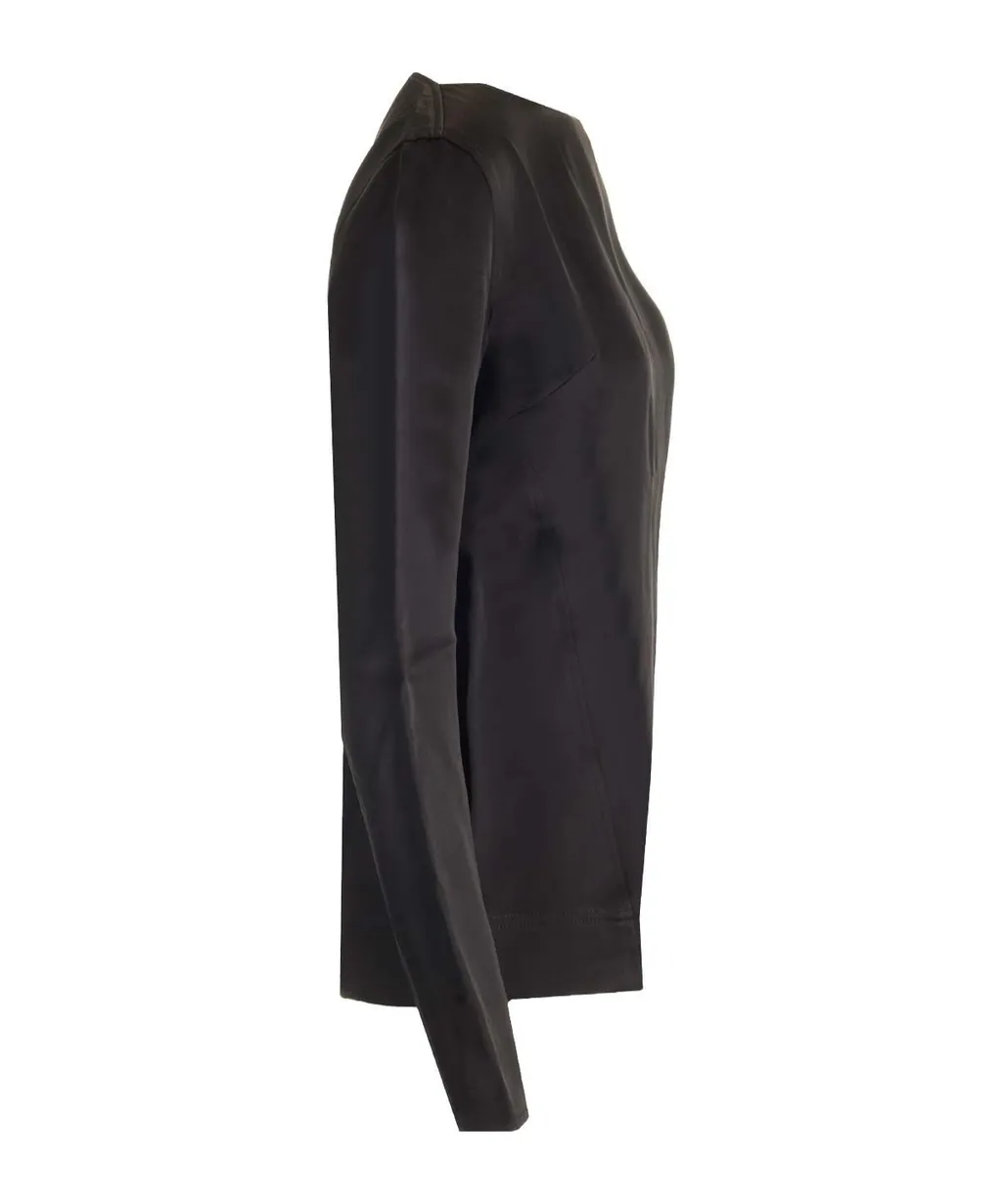 Satin Long-Sleeves Top
