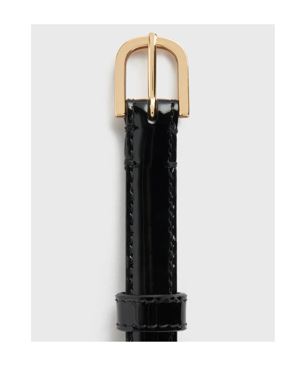 Slim Patent Waist Belt