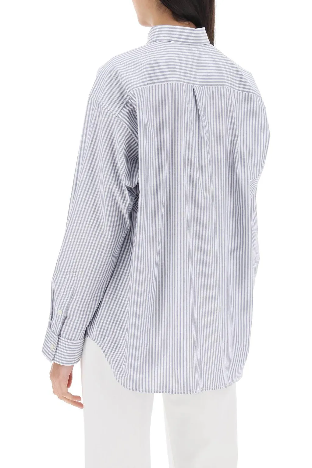 Striped Half-Buttoned Shirt
