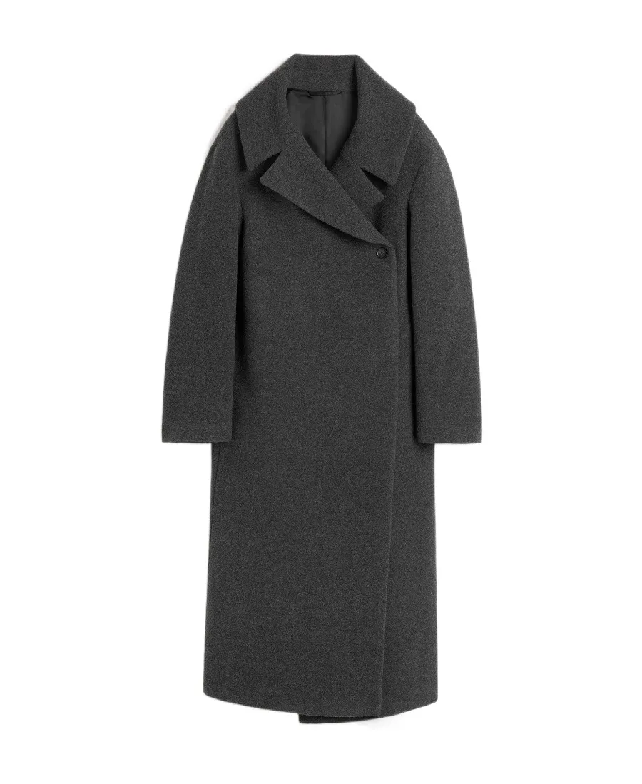 Notched-Lapels Double-Breasted Coat