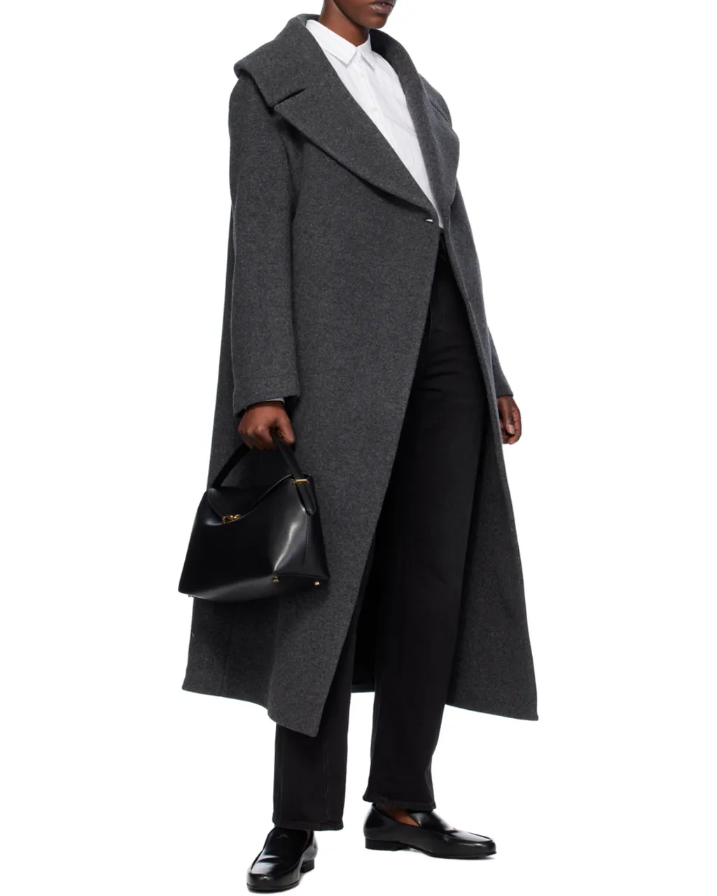 Notched-Lapels Double-Breasted Coat