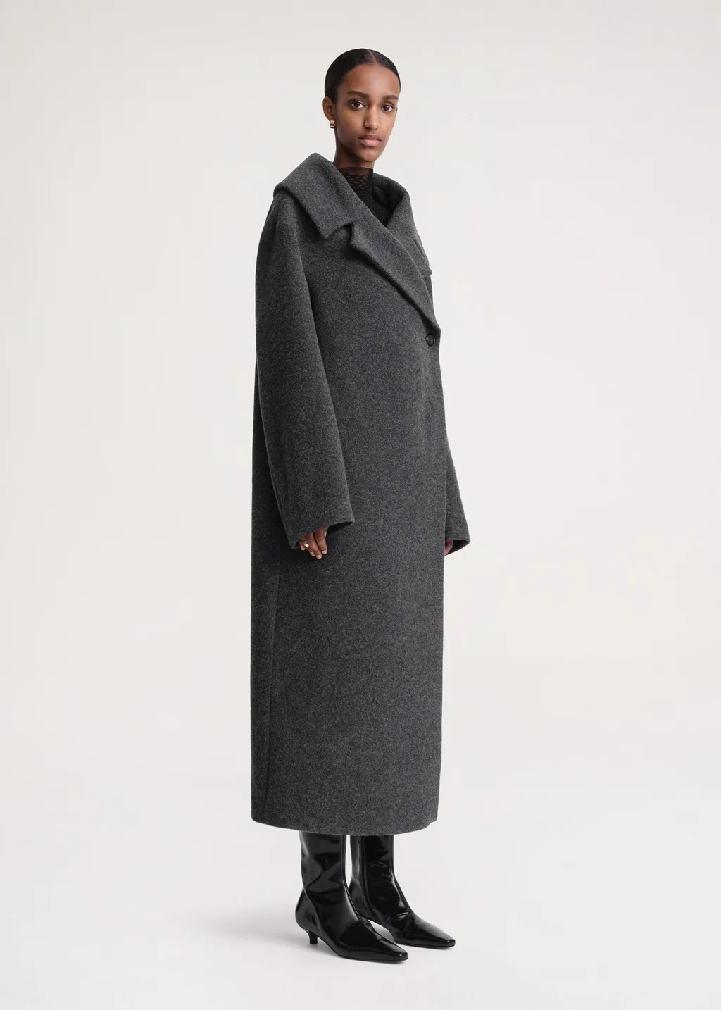 Notched-Lapels Double-Breasted Coat