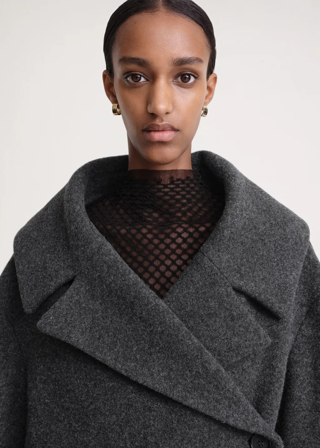 Notched-Lapels Double-Breasted Coat