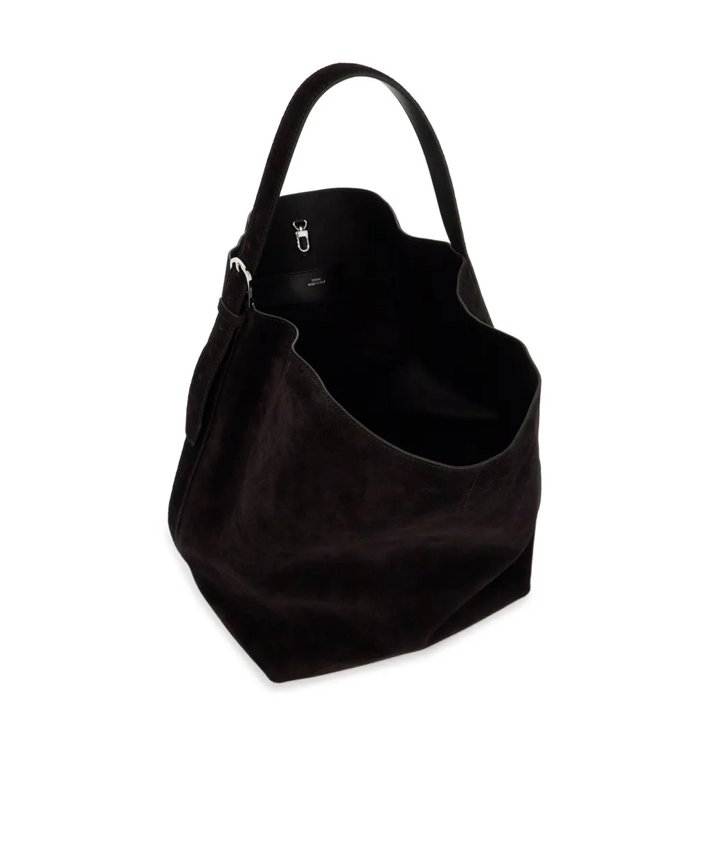 Belted Open Top Tote Bag